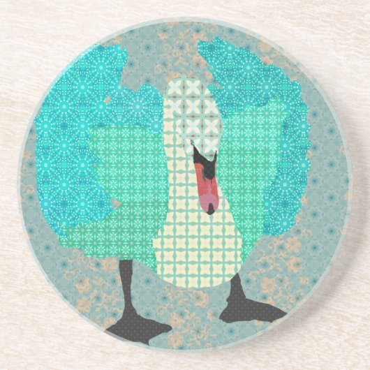 粋な白鳥IIの青のコースター コースター (正面)