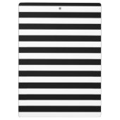 粋な白黒のストライプ毛および美容院 クリップボード (裏面)