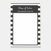 粋な白黒のストライプ毛および美容院 ポストイット (正面)