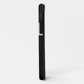 粋な白黒キリンのピンクのデイジーおよび名前 Case-Mate iPhoneケース (裏面/左)