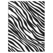 粋な白黒シマウマのプリントのクリップボード クリップボード (裏面)