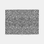 粋な白黒ヒョウのプリント動物の点 フリースブランケット (正面(横))