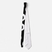 粋な白黒レトロのデザイン。 カスタム ネクタイ (裏面)