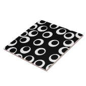 粋な白黒レトロの設計 タイル (側面)