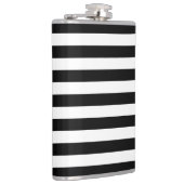 粋な白黒広い横は縞で飾ります フラスク (右)