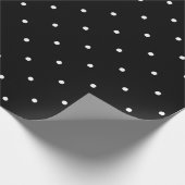 粋な白黒水玉模様 ラッピングペーパー (角)