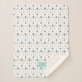 粋な矢のモノグラム シェルパブランケット