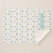 粋な矢のモノグラム シェルパブランケット (正面(横))