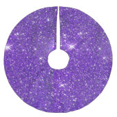 粋な紫色のきらめくなグリッターの輝き ブラッシュドポリエステルツリースカート (正面)