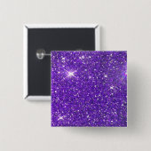粋な紫色のきらめくなグリッターの輝き 缶バッジ (正面&裏面)