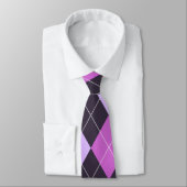 粋な紫色のアーガイル ネクタイ (タイ)