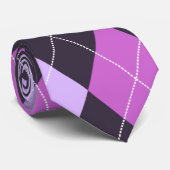 粋な紫色のアーガイル ネクタイ (ロール)