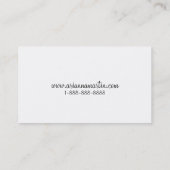 粋な紫色のグリッターのきらめくダイヤモンドのハート 名刺 (裏面)