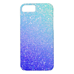 粋な紫色のグリッターの青い穹窖のiPhone 7の箱 iPhone 8/7ケース