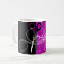 粋な紫色の美容師のマグ