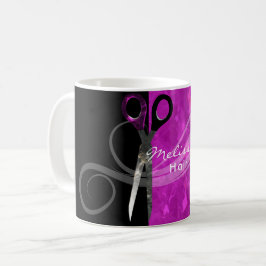 粋な紫色の美容師のマグ コーヒーマグカップ