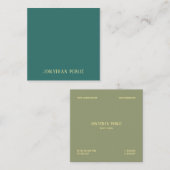 粋な絹の終わりの優れたモダンでエレガントな上 スクエア名刺 (正面/裏面)