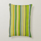 粋な緑のタケによって着色される縞模様 アクセントクッション (裏面(縦))