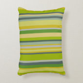 粋な緑のタケによって着色される縞模様 アクセントクッション (正面(垂直))