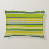 粋な緑のタケによって着色される縞模様 アクセントクッション (裏面)