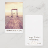 粋な縦の上敷の写真テンプレート 名刺 (正面/裏面)