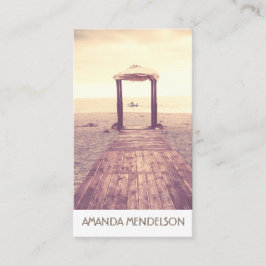 粋な縦の上敷の写真テンプレート 名刺