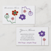 粋な花の名刺 名刺 (正面/裏面)
