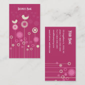 粋な花柄の名刺 名刺 (正面/裏面)