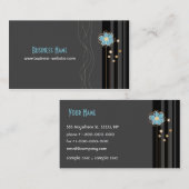 粋な花柄の名刺 名刺 (正面/裏面)