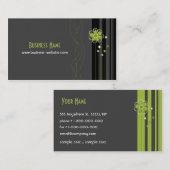 粋な花柄の名刺 名刺 (正面/裏面)