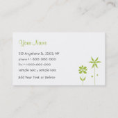 粋な花柄の名刺 名刺 (裏面)