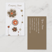 粋な花柄の名刺 名刺 (正面/裏面)