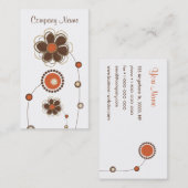 粋な花柄の名刺 名刺 (正面/裏面)