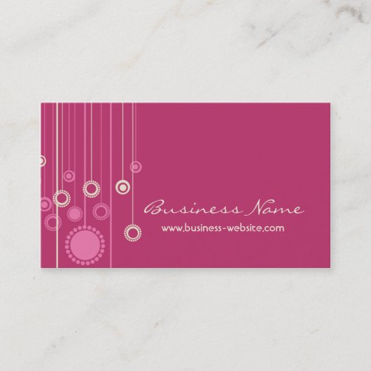 粋な花柄の名刺 名刺 (正面)