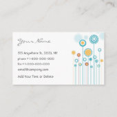 粋な花柄の名刺 名刺 (裏面)