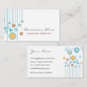 粋な花柄の名刺 名刺 (正面/裏面)