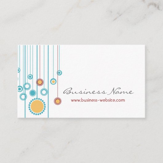 粋な花柄の名刺 名刺 (正面)