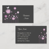 粋な花柄の名刺 名刺 (正面/裏面)