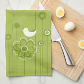 粋な花柄 キッチンタオル (四つ折り)