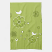 粋な花柄 キッチンタオル (縦)
