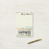 粋な落書きのノート紙の高等学校の幸福 ポストイット (デスク上)