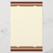 粋な西部のストライプな文房具の紙 便箋 (正面)