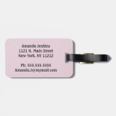 粋な象の花のいかりのハートのモノグラム ラゲッジタグ (裏面横)