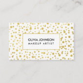粋な金ゴールドのきらめくのメーキャップアーティストの名刺 名刺 (正面)