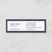 粋な金ゴールドのばら色のモノグラム海軍小型名刺 スキニー名刺 (裏面)