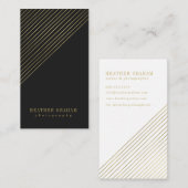 粋な金ゴールドの写真撮影の名刺 名刺 (正面/裏面)