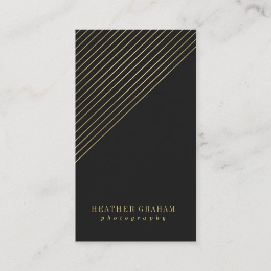 粋な金ゴールドの写真撮影の名刺 名刺 (正面)