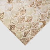 粋な金ゴールドの赤面のグラデーションなグリッターの人魚の魚スケール 薄葉紙 (詳細)