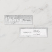 粋な銀製のグリッターの大理石の小型名刺 スキニー名刺 (正面/裏面)