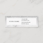 粋な銀製のグリッターの大理石の小型名刺 スキニー名刺 (裏面)